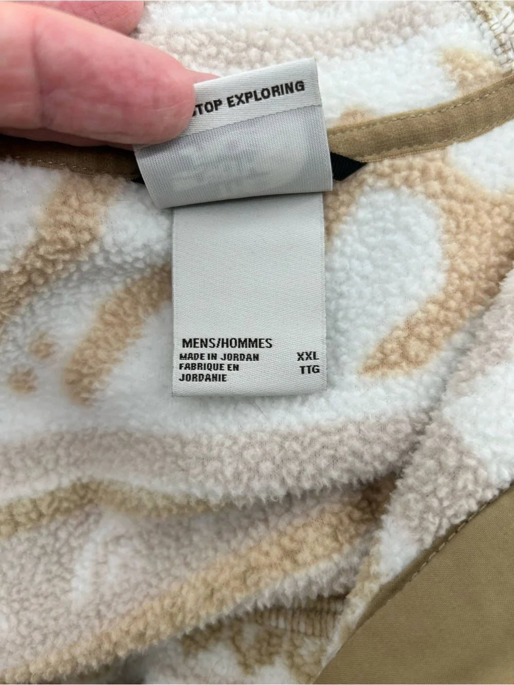 Men’s The North Face Campshire Gardenia Fleece 1/2 snap pullover jacket size XXL